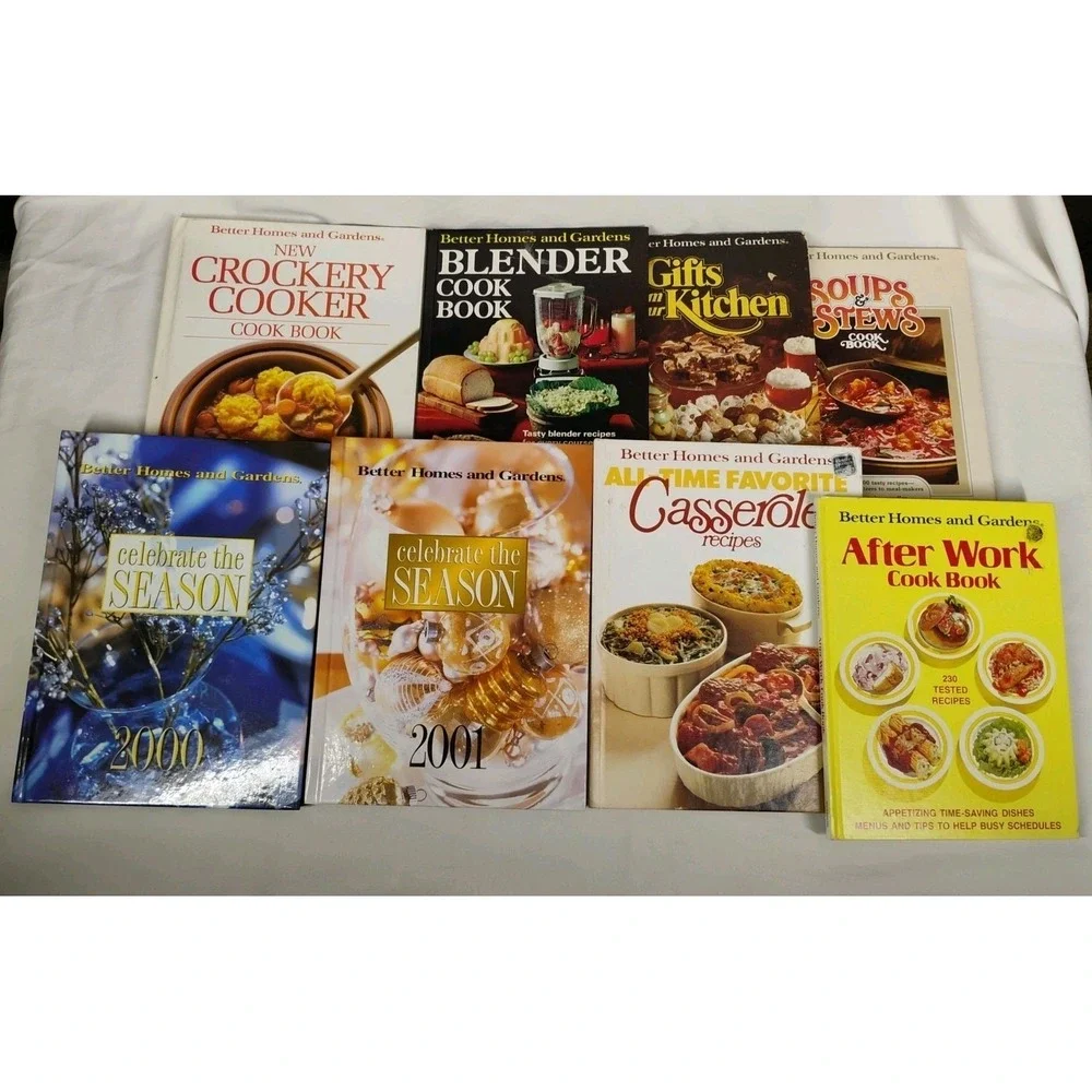 8 Better Homes & Gardens Celebrate The Season & Cookbook Lot Recipes Crafts More
